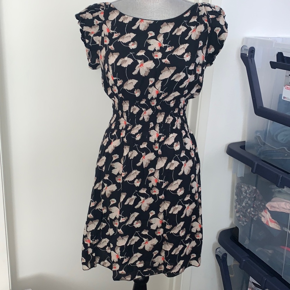Bar III black flowery dress. Size Small.